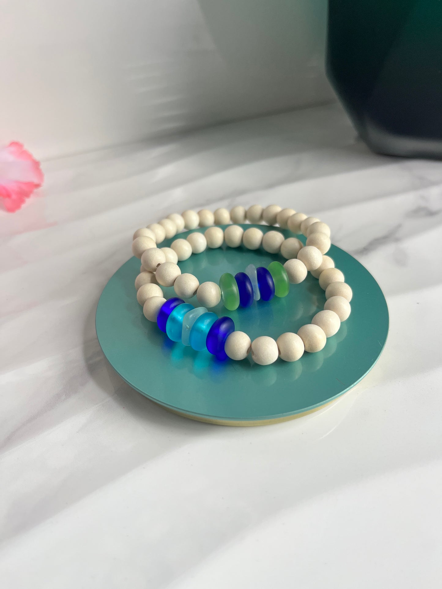 Sapphire Shore I Real Sea Glass I Sea Glass Bracelet