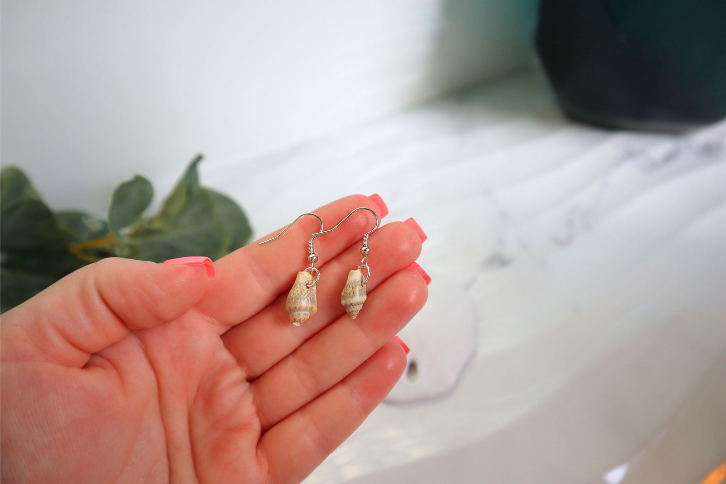 Seashell Charm Earrings
